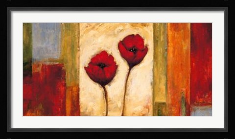 Framed Poppies In Rhythm II Print