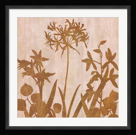 Framed Golden Reflections I Print