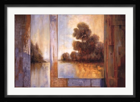 Framed Secluded Pond I Print