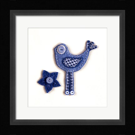 Framed Fuzzy Bird II Print