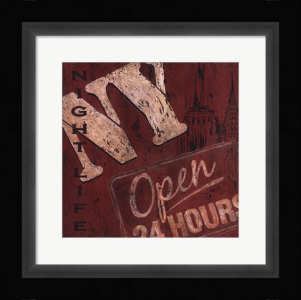 Framed New York Nightlife Print