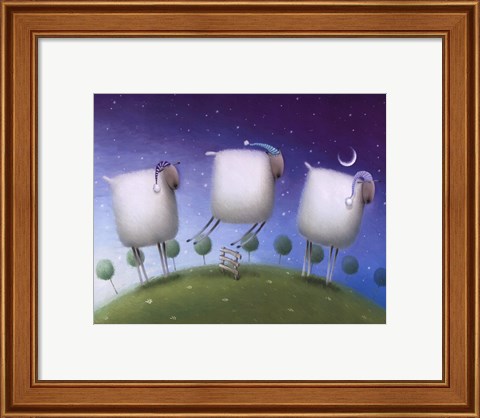 Framed Insomniac Sheep Print