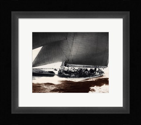 Framed Mariner's Museum - Rainbow's Run 1934 Vintage Maritime Print