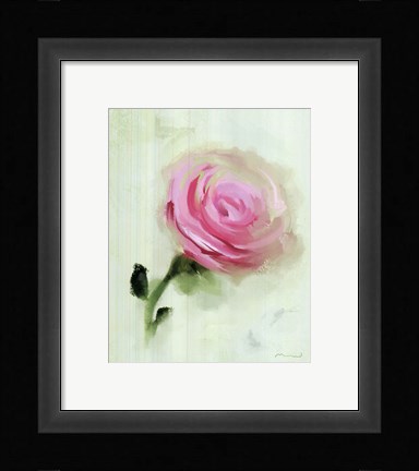 Framed Pink Rose Print