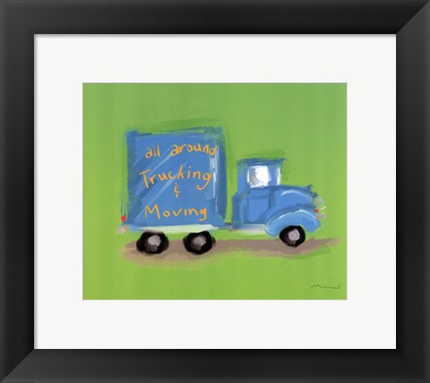 Framed All Around Trucking Print