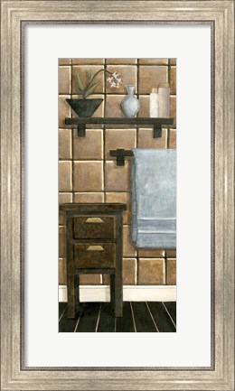 Framed Modern Bath Panel IV Print