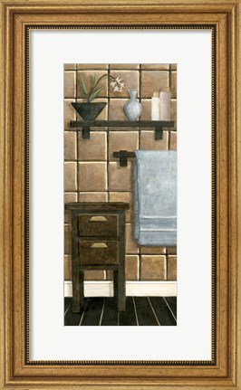 Framed Modern Bath Panel IV Print