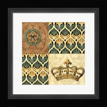 Framed Regal Heraldry I Print