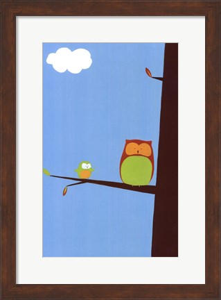 Framed Tree-top Owls II Print