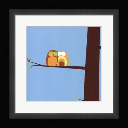 Framed Tree-top Owls IV Print