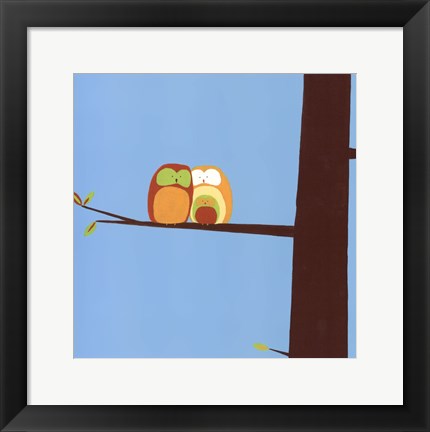 Framed Tree-top Owls IV Print