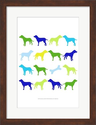 Framed Animal Sudoku in Blue III Print