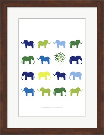 Framed Animal Sudoku in Blue IV Print