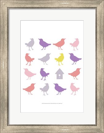 Framed Animal Sudoku in Pink I Print