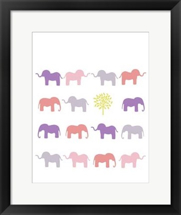 Framed Animal Sudoku in Pink IV Print