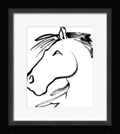 Framed Equine Profile I Print