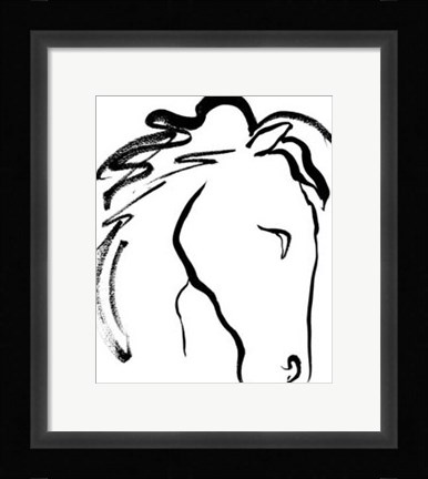 Framed Equine Profile II Print