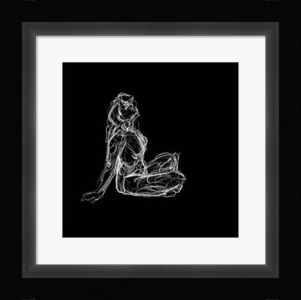 Framed Figure Study on Black II Print