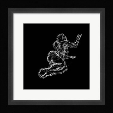 Framed Figure Study on Black IV Print