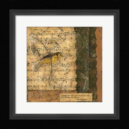 Framed Bird Melody II Print