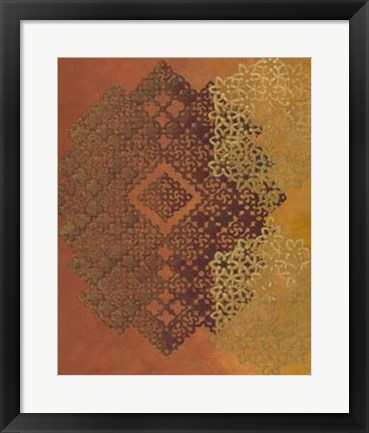 Framed Golden Henna I Print