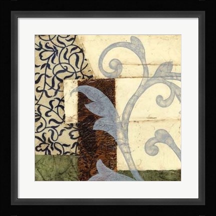 Framed Quilted Scroll I Print