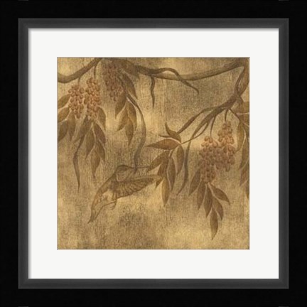 Framed Wisteria Vines I Print