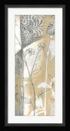 Framed Neutral Garden Abstract VI Print