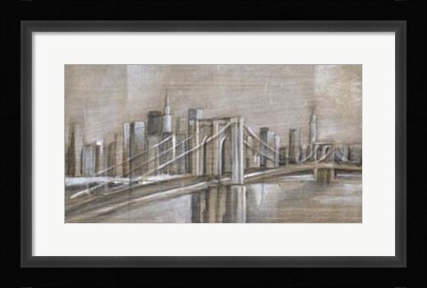 Framed Metropolitan Skyline I Print