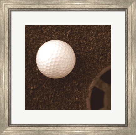 Framed Sepia Golf Ball Study I Print