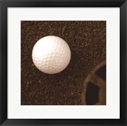 Framed Sepia Golf Ball Study I Print