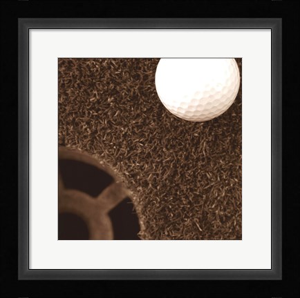 Framed Sepia Golf Ball Study II Print