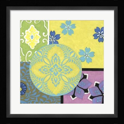 Framed Blooming Medallion II Print
