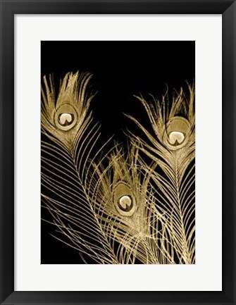 Framed Plumes D'or I Print