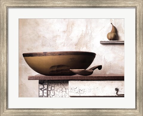 Framed Bowl and Pear Print