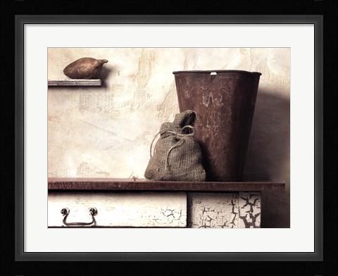 Framed Pail with Yam Print