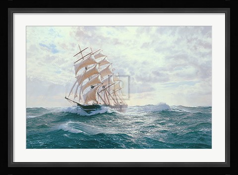 Framed 'Macquarie' Sydney Bound, With Singing Shrouds And Humming Backstays Print