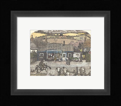 Framed Wrinkly Tin Butchers Print