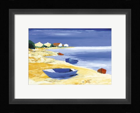 Framed Sleeping Boats Print