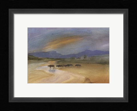 Framed Cattle Crossing Print