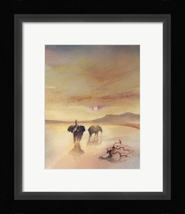 Framed Elephant Call Print