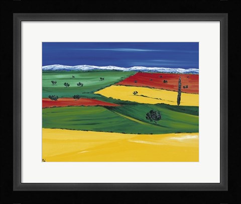 Framed Les Alpilles Print