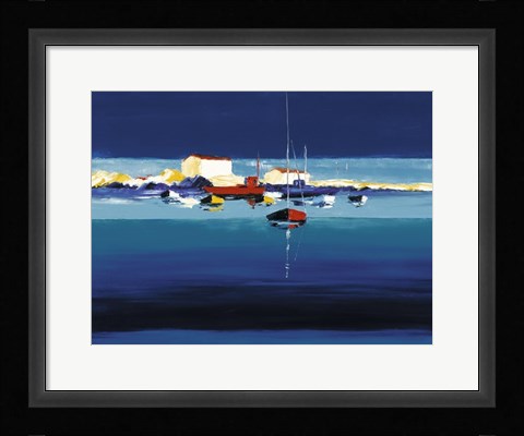 Framed Lazy Harbour Print
