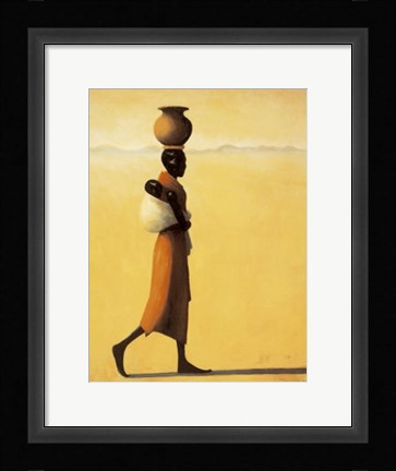 Framed Woman Walking Print