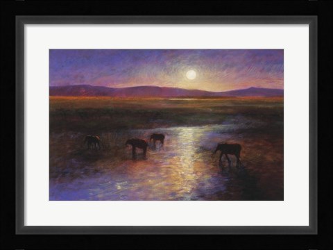 Framed Crossing the Tana River Print