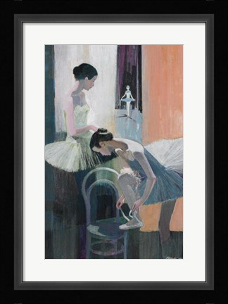 Framed Dancer Tying Shoe Print