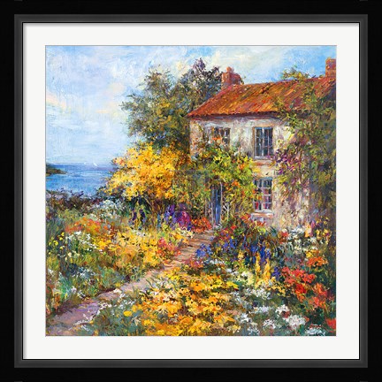 Framed Sea Cottage Print