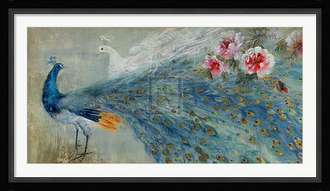 Framed Peacocks Print