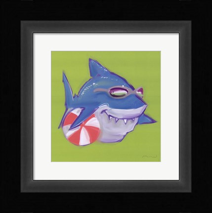 Framed Beached Shark Print