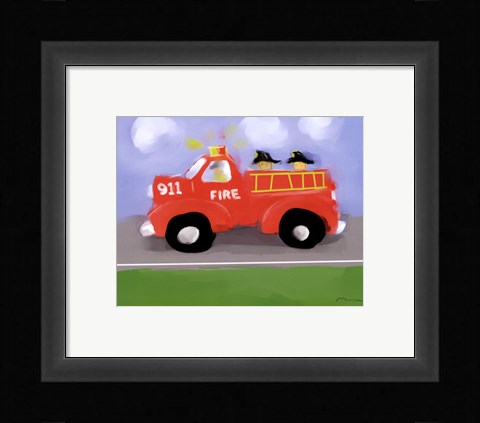 Framed Fire Truck Print